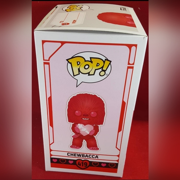Chewbacca Valentine's Funko # 419 Star Wars Pop (nib) Chewbacca - Picture 6 of 7